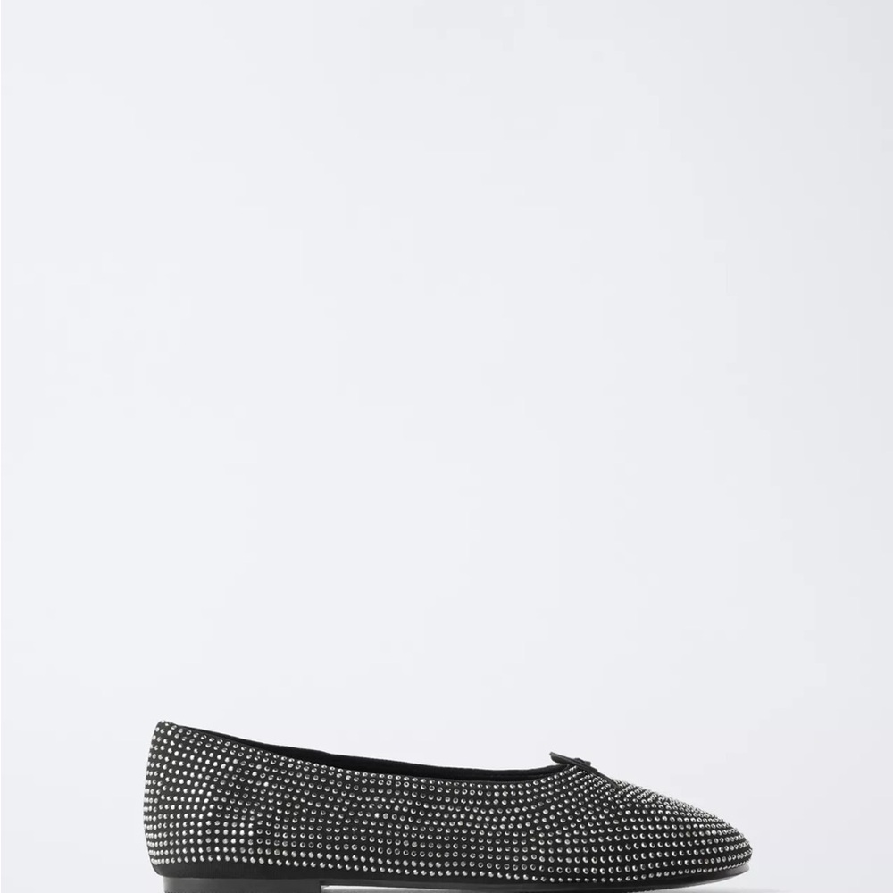 Zara Kids Rhinestone Ballet Flats- Big Girls Size 6 US